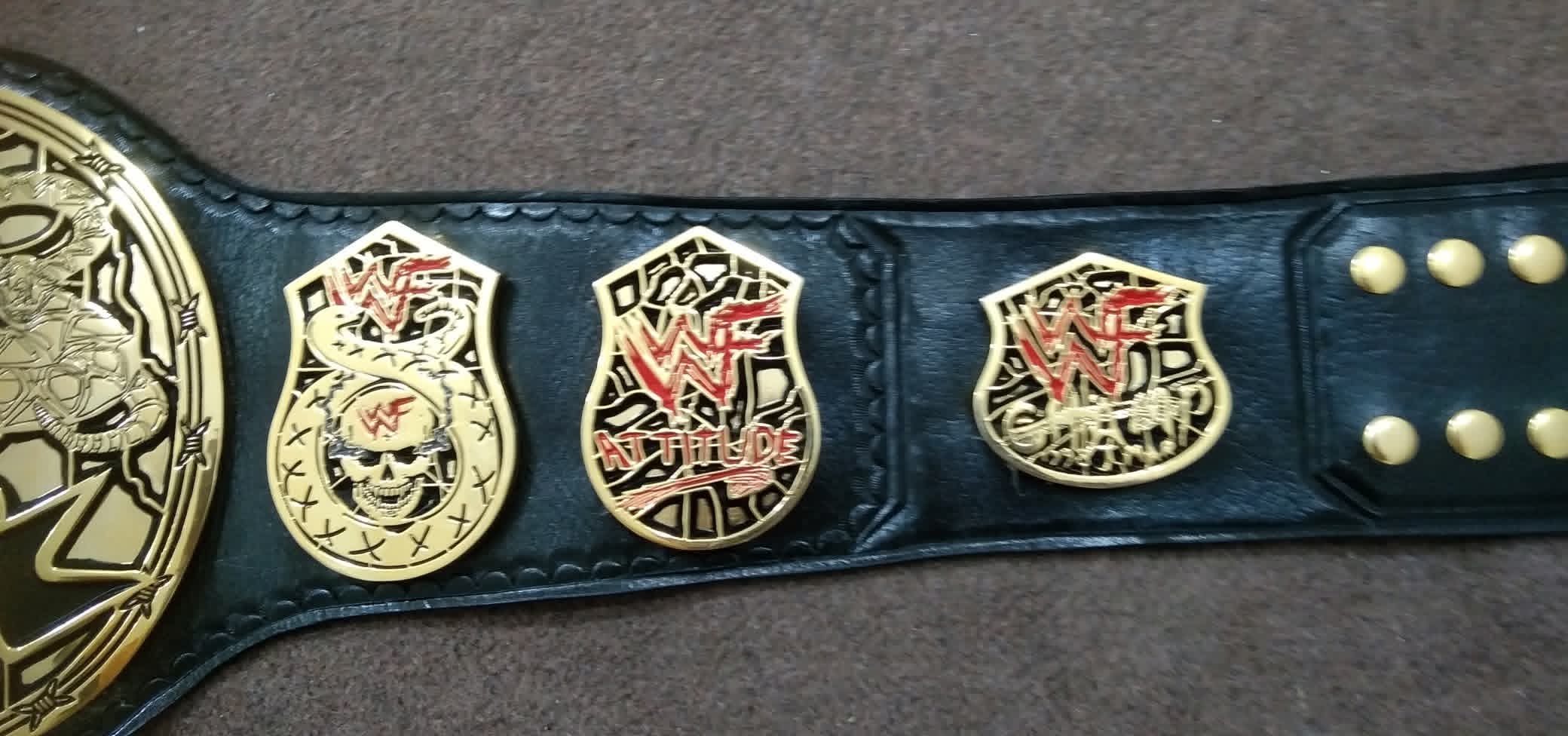 WWF Smoking Skull Championship Title Belt Replica